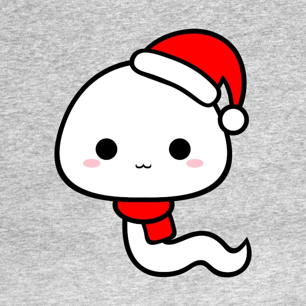 Cute Kawaii Sperm Wear Santa Hat by alien3287